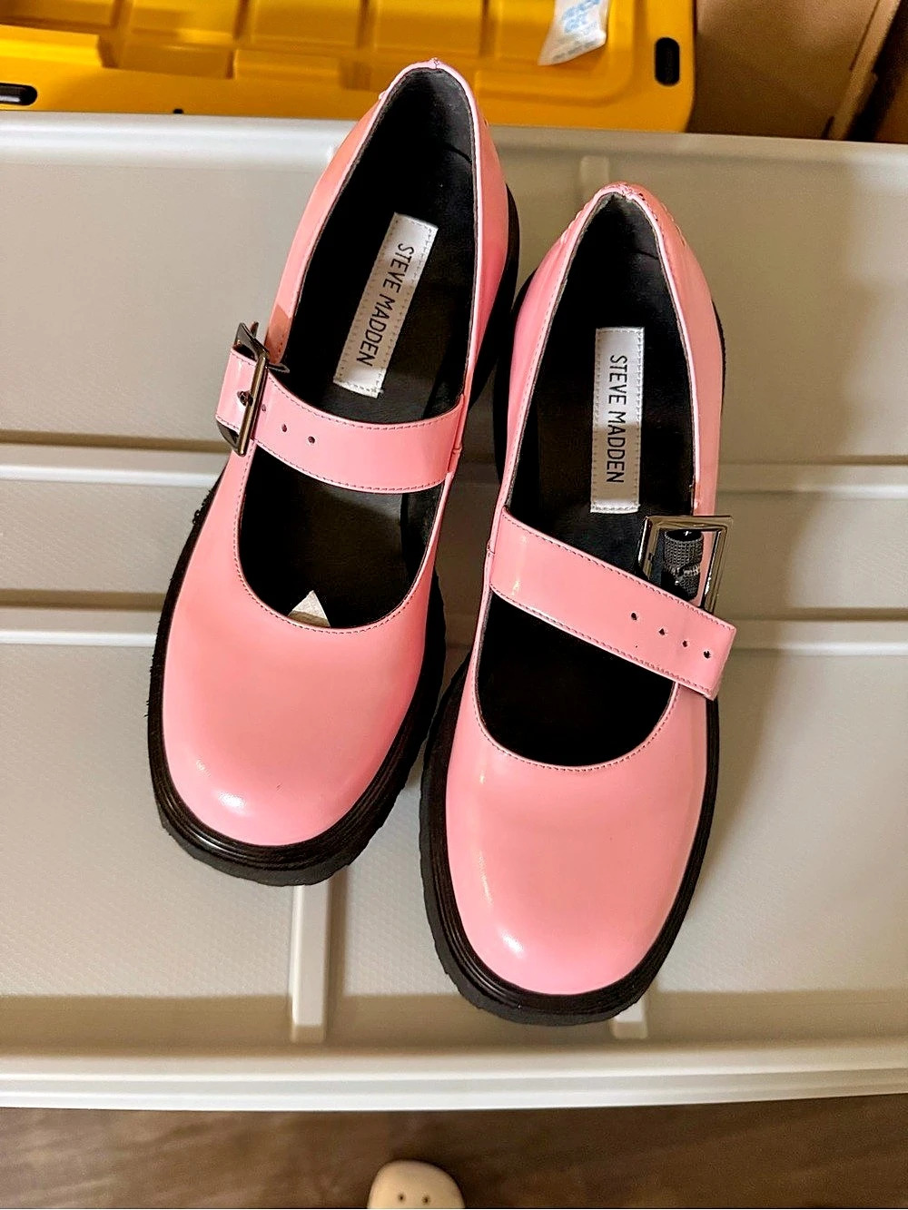 Steve Madden Pink Mary Jane Platform Shoes Like New